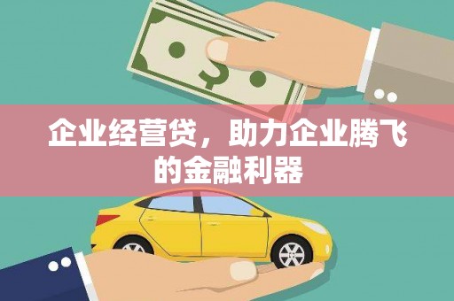 贵德企业经营贷，助力企业腾飞的金融利器