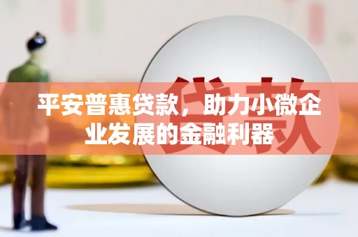 昆都仑平安普惠贷款，助力小微企业发展的金融利器