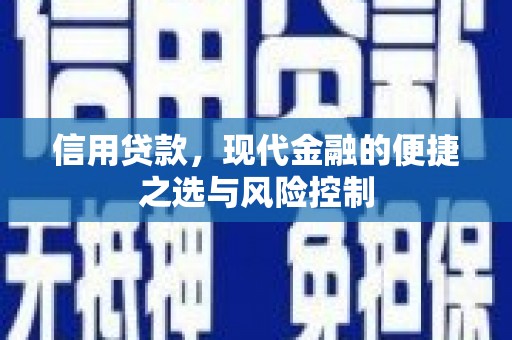 临漳信用贷款，现代金融的便捷之选与风险控制