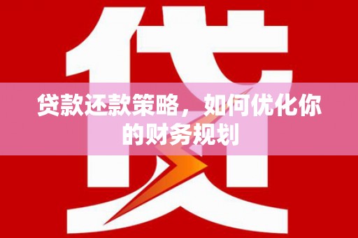 林园贷款还款策略，如何优化你的财务规划