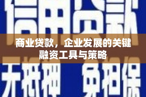 鄢陵商业贷款，企业发展的关键融资工具与策略