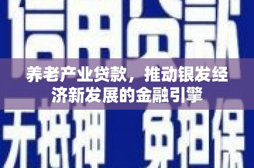 靖西养老产业贷款，推动银发经济新发展的金融引擎