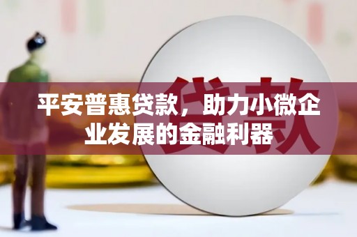 巩义平安普惠贷款，助力小微企业发展的金融利器