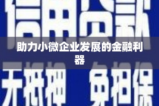 江城助力小微企业发展的金融利器