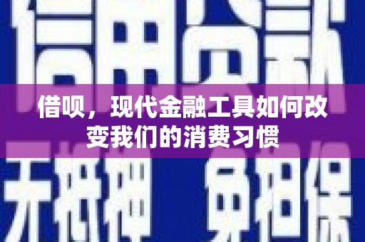 东乡借呗，现代金融工具如何改变我们的消费习惯