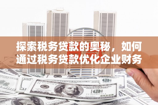 顺河探索税务贷款的奥秘，如何通过税务贷款优化企业财务