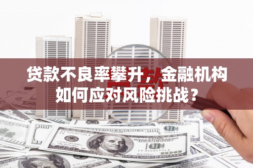 迁安市贷款不良率攀升，金融机构如何应对风险挑战？