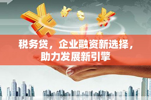 新晃税务贷，企业融资新选择，助力发展新引擎