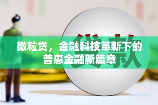 湘桥微粒贷，金融科技革新下的普惠金融新篇章