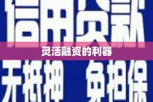 松原灵活融资的利器