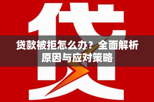 湟中贷款被拒怎么办？全面解析原因与应对策略