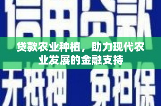 德宏贷款农业种植，助力现代农业发展的金融支持